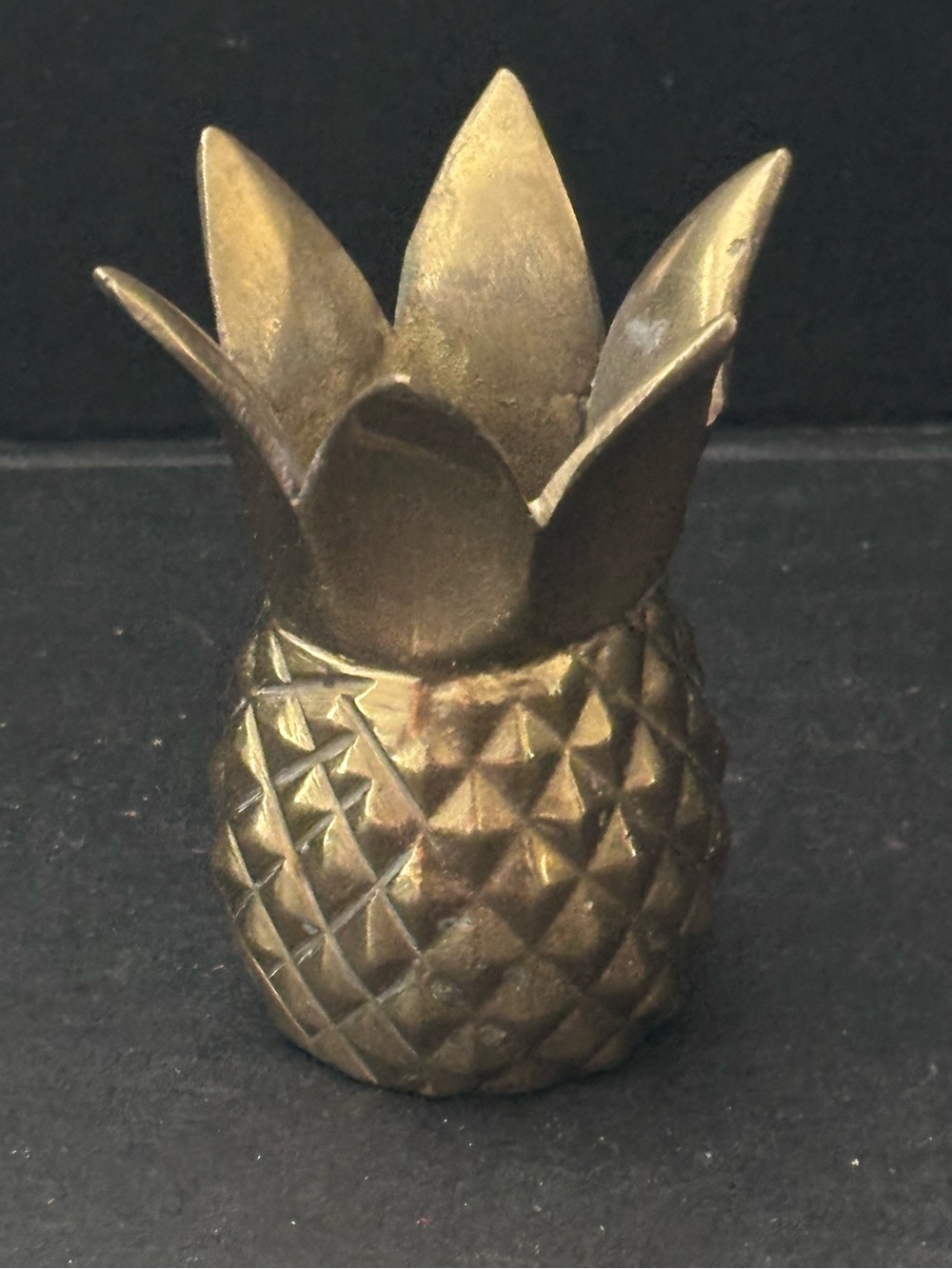 VINTAGE BRASS PINEAPPLE CANDLE HOLDER